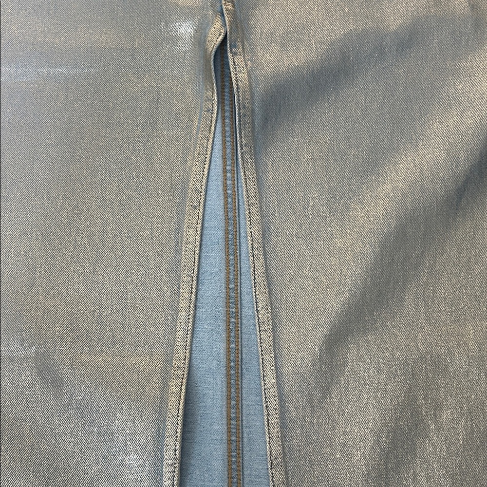 Levi's silver coated denim pencil skirt - Picture 7 of 11